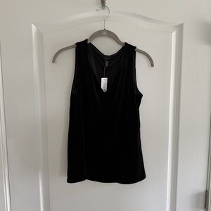 White House Black Market Velvet Black Tank Top